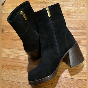 ASOS Black Suede Ankle Boots